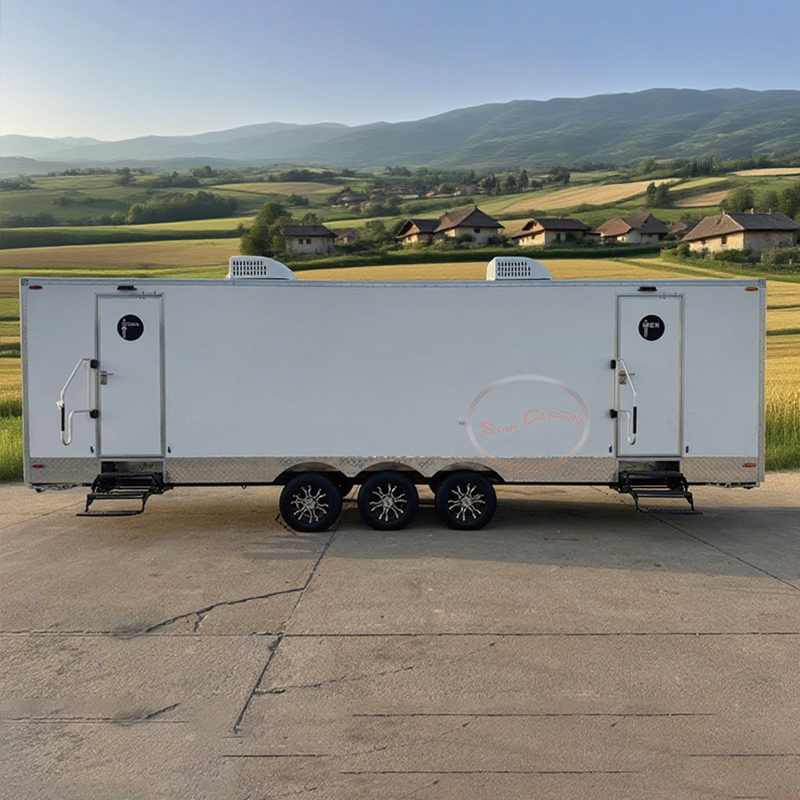 Hot Dog Vending Cart - Luxury Portable Toilet Trailer Multifunctional Portable
