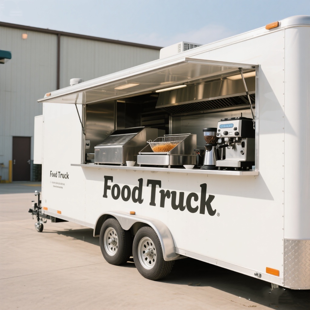 Hot Dog Vending Cart - Mobile Food Truck With Full Kitchen