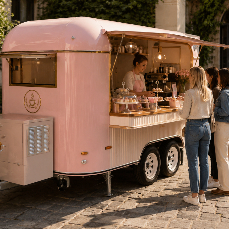 Hot Dog Vending Cart - Food Cart Mobile Trailer Customized Full