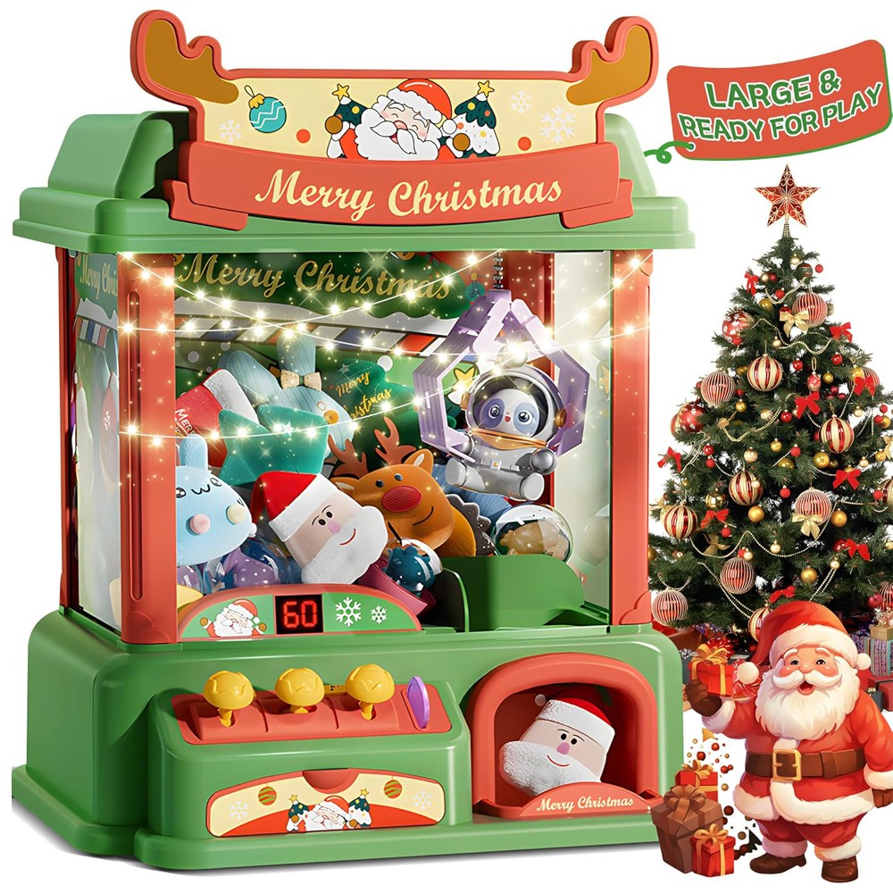 Christmas Claw Machine For Kid - مراجعة Arcade Games Vending وسعره