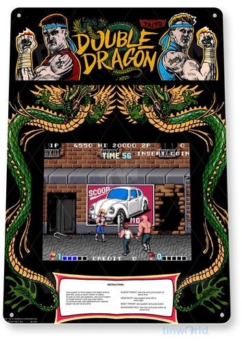 Double Dragon Arcade Sign, Cla - مراجعة Arcade Games & Vending Co وسعره