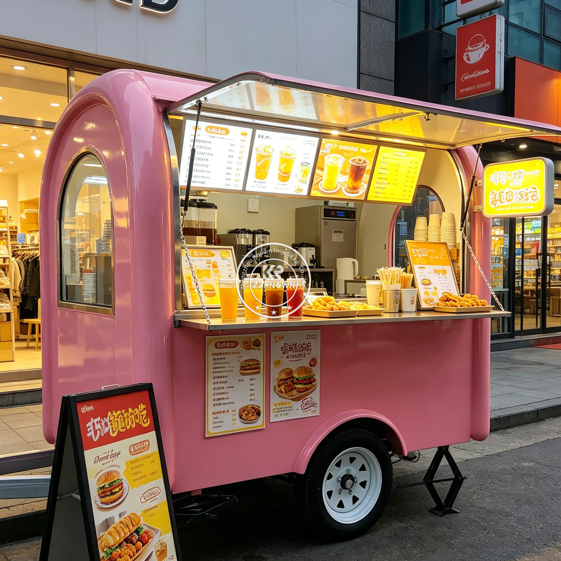 Street Mobile Food Trailer Hot - مراجعة Hot Dog Vending Cart وسعره