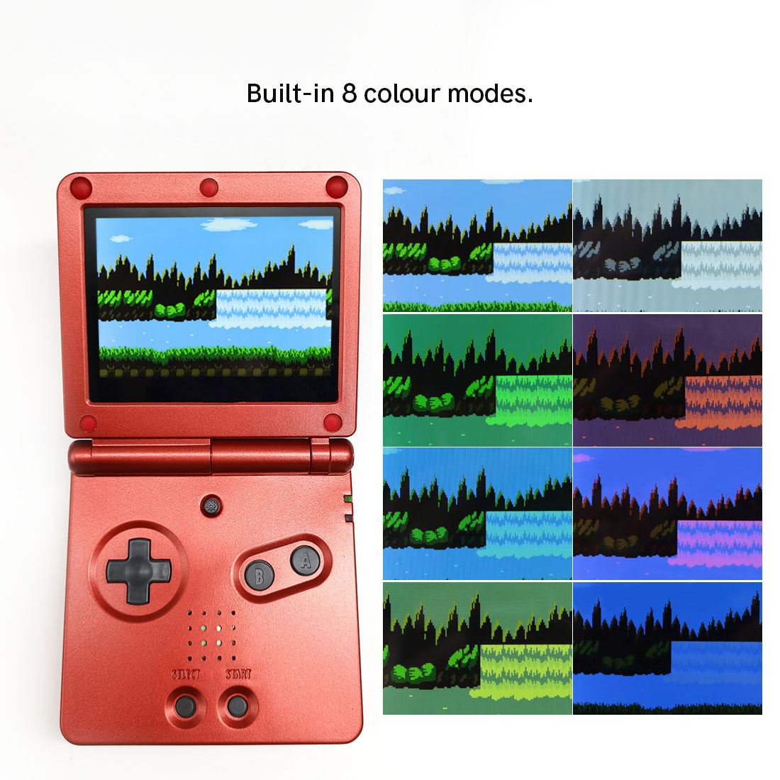 For  GBA SP V5  720x480 Retro  - مراجعة Lcd Screen Arcade وسعره