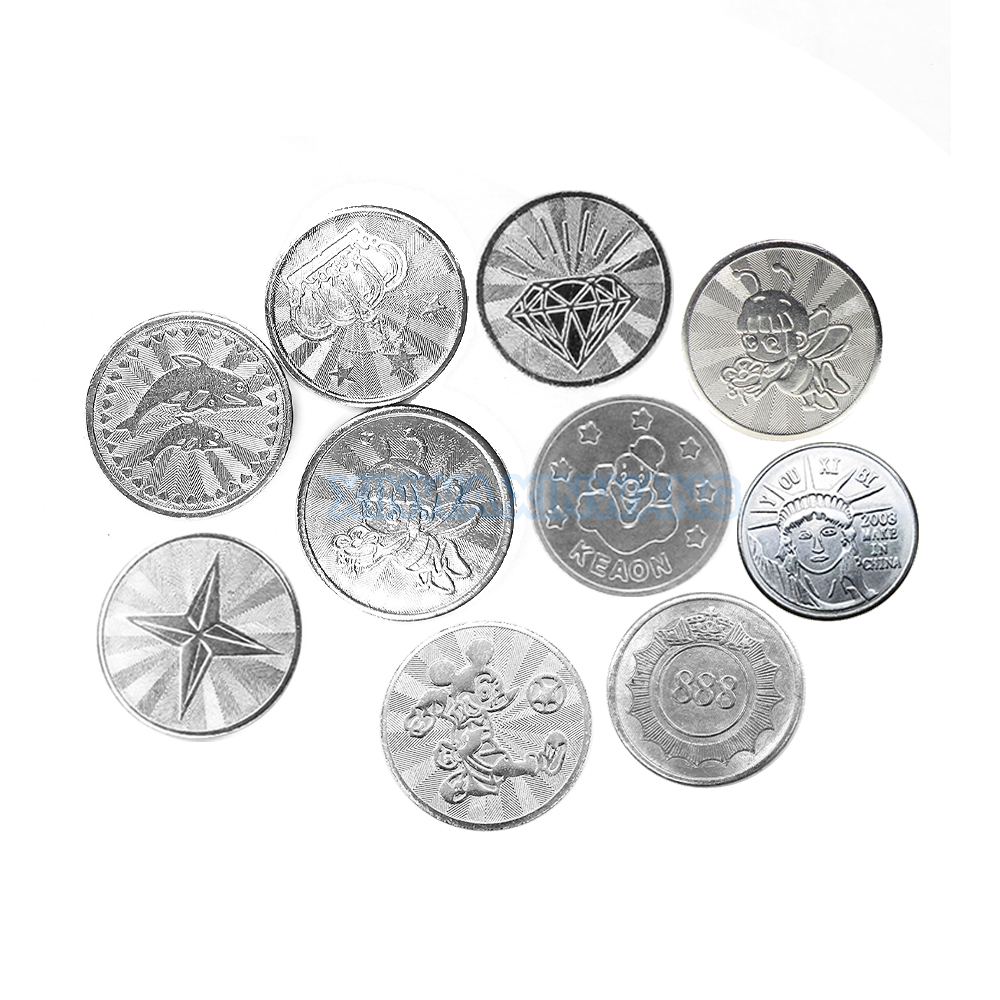 100PCS  Coins Tokens Stainless - مراجعة Arcade Game Vending Machine وسعره