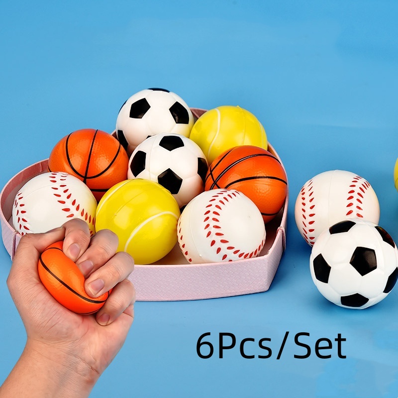 6Pcs/Set Squeeze Ball Toy Foot - مراجعة Basketball Arcade Game وسعره