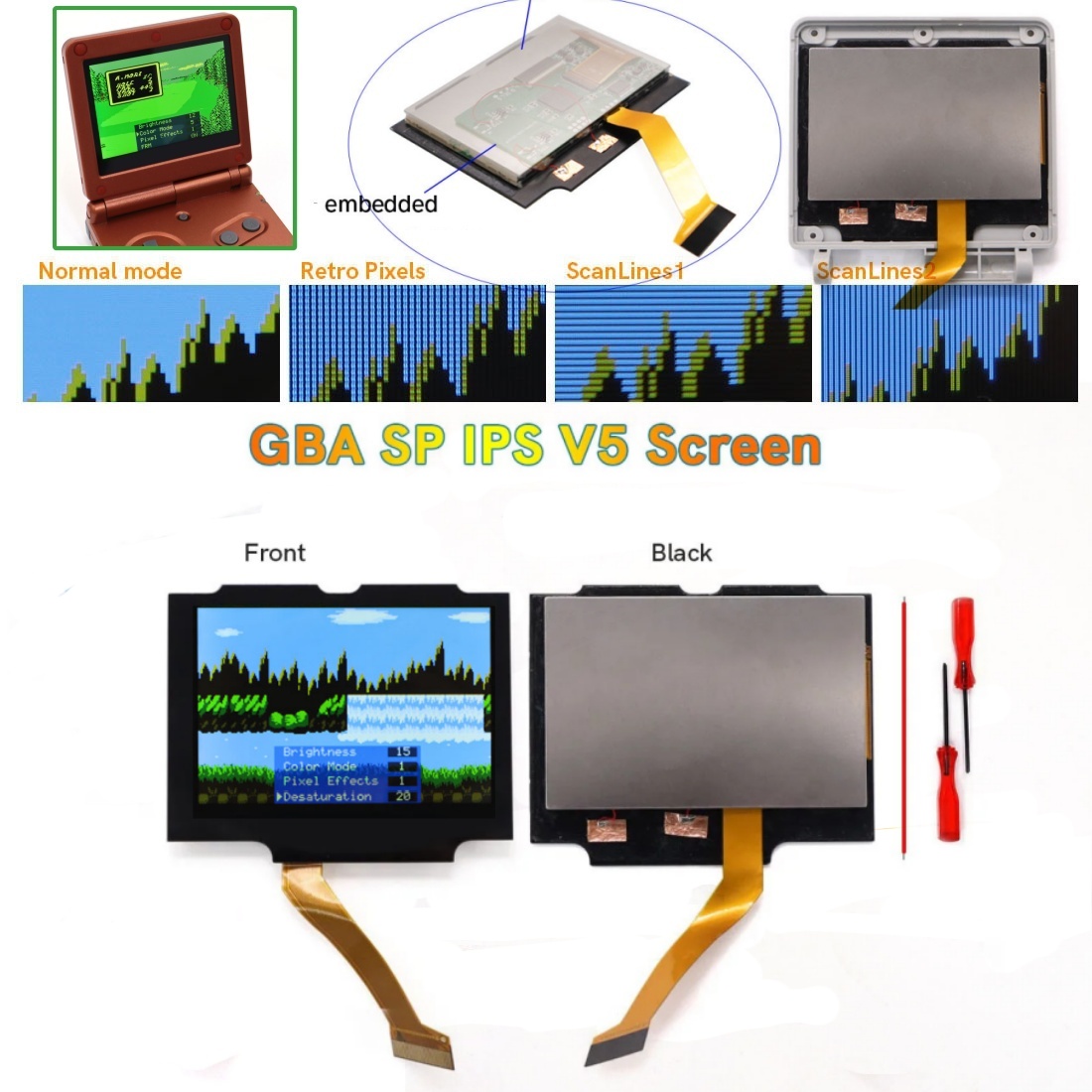 New Laminated IPS 3.0 inch V5  - مراجعة Lcd Screen Arcade وسعره