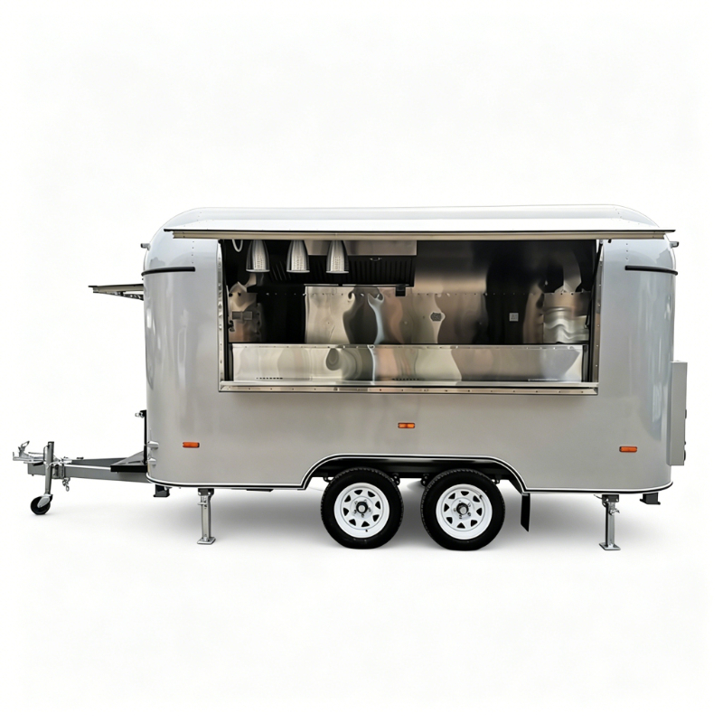 Food Cart Mobile Trailer Custo - مراجعة Hot Dog Vending Cart وسعره