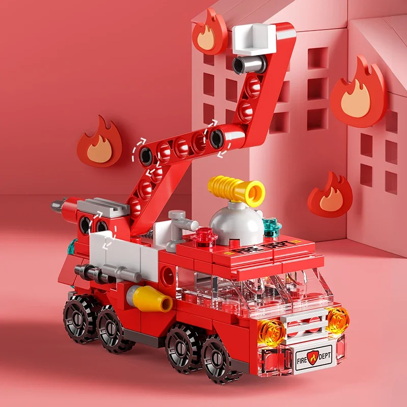City Fire Car Building Blocks  - مراجعة Claw Crane Machine وسعره
