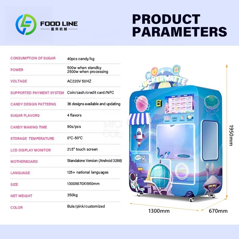Customized Cotton Candy Vendin - مراجعة Bill Acceptor Vending وسعره