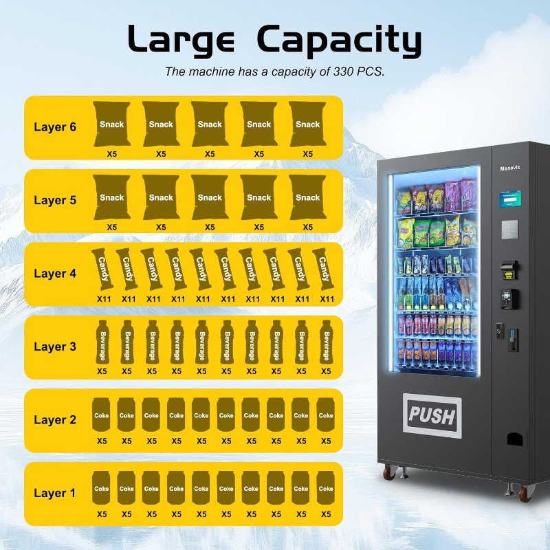 Customized Large 60 Slots Snac - مراجعة Bill Acceptor Vending وسعره